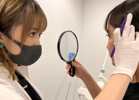 まぶたの脂肪取りマーキング風景