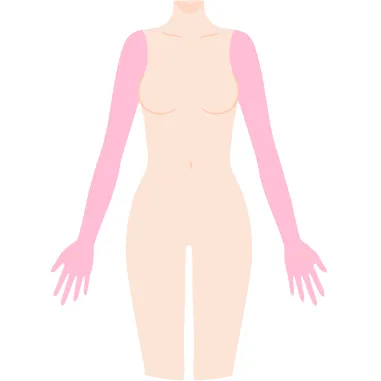 腕を示すイラスト