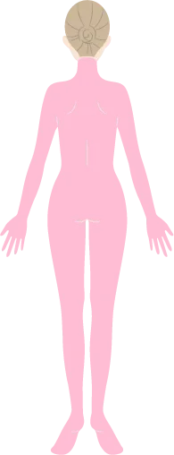 VIOあり&顔なしコースを示すイラスト背面