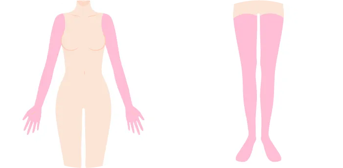 手脚を示すイラスト