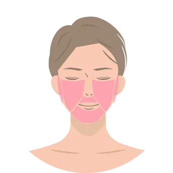 ひげを示すイラスト