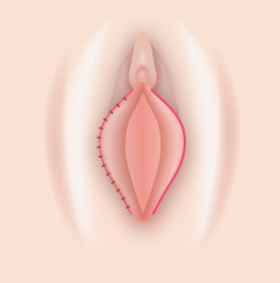 外縫い法・中縫い法の術後イメージ